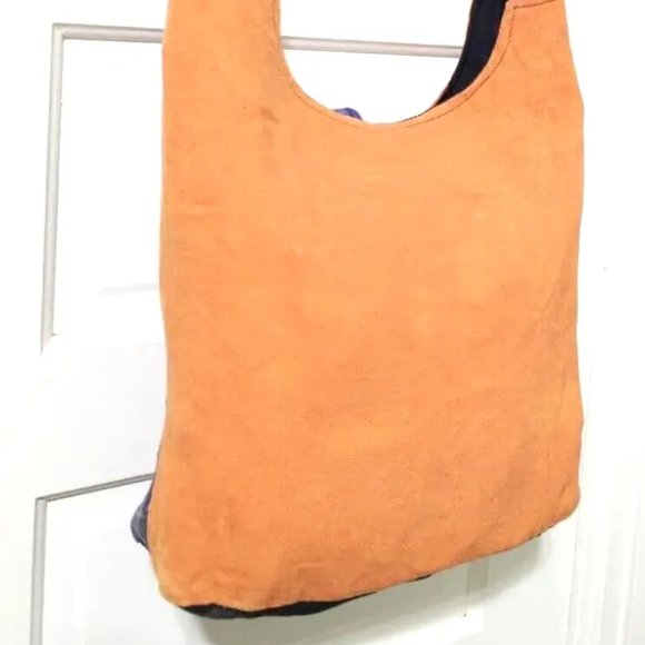 Nepal BOHO SLOW LIFE Orange Red 100% COTTON Hobo Crossbody Shoulder Bag Turtle - Picture 11 of 14